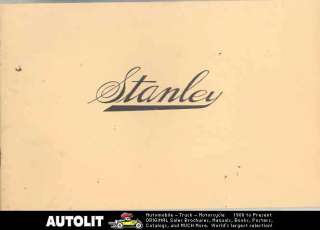 1908 Stanley Steam Car Brochure  
