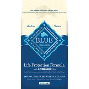   Blue Buffalo Senior Chicken and Brown Rice Dry Dog Food: Pet Supplies