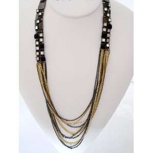  Mixed Metal Multi Chain Necklace: Sorrelli: Jewelry