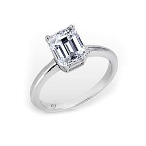  0.46 CT Emerald Diamond Engagement Ring D IF 478422267 