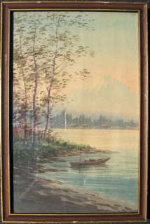 Artist Signed Watercolor Landscape, HARM 1880s  