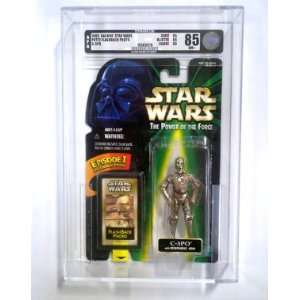   Wars The Power of the Force AFA 85 C 3PO with Removable Arm Action
