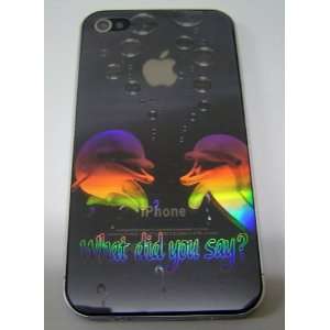   (TM) 3D Holographic Laser Film What Did You Say for iPhone 4 / 4S