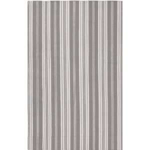   Stripes Collection Contemporary Hand Woven Wool Rug 5.00 x 8.00