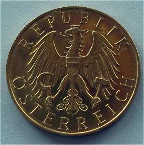 AUSTRIA GOLD COIN 25 SCHILLING 1926 AU  