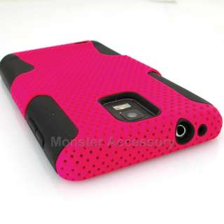 Pink Dual Flex Hard Case Gel Cover For Samsung Infuse 4G  