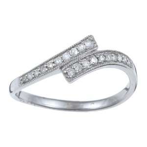   Gold 1/5 TDW Pave Bypass Diamond Ring (G H, I1 I2)   size 5 Jewelry
