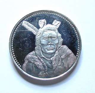 AMERICAN INDIAN LEADERS   LITTLE CROW SIOUX 1 oz Silver  