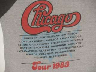 Chicago Rock band 1983 Tour Vintage T Shirt Size XL  