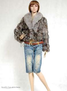 Luxurious Silver Blue Fox Fur Jacket/Coat/Overcoat  
