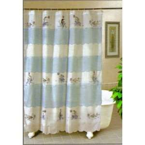  Summer Jumping Dolphins Fabric Shower Curtain Lt. Blue and 