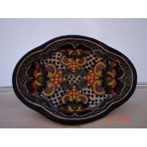  Set of 2 Mexican Talavera Pottery Tray or Wall Plaques New 