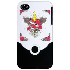  Slider Case White Love Flaming Heart with Angel Wings: Everything Else