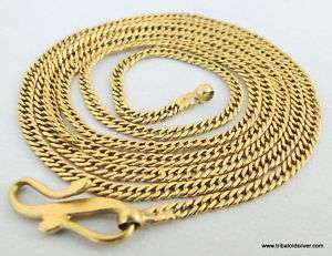   ANTIQUE 22 K GOLD HANDMADE CHAIN NECKLACE RAJASTHAN INDIA  