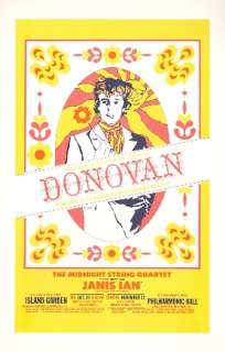 DONOVAN / JANIS IAN 1972 TOUR CONCERT FLYER / HANDBILL  