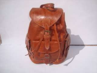   Leather Backpack Rucksack back bag soulder vintage purse travel bag