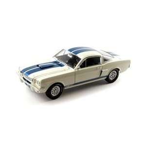  1966 Shelby Mustang GT 350 White with Blue Stripes 1/18 by 