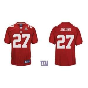 New York Giants #27 Brandon Jacobs Jerseys Red Jersey (2012 Super Bowl 