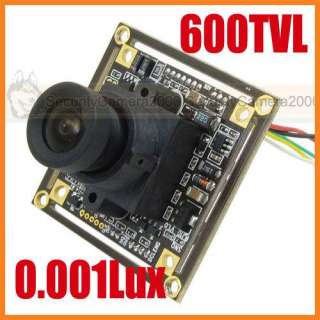 Sony CCD 600TVL 3D DNR D WDR Board Camera Fisheye Lens 0.001 Lux 