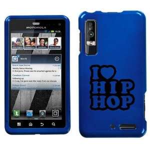   XT862 BLACK I LOVE HIP HOP ON BLUE HARD CASE COVER 
