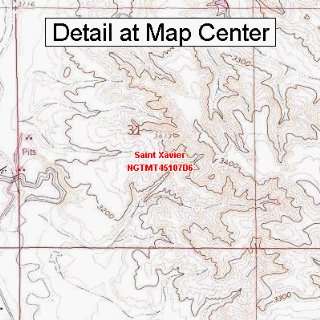 USGS Topographic Quadrangle Map   Saint Xavier, Montana (Folded 