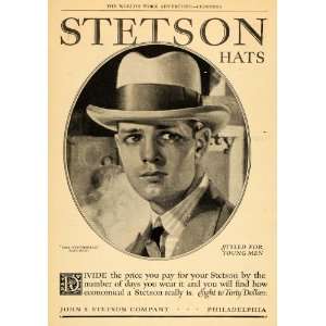  1926 Ad John B. Stetson Stetsonian Hats Philadelphia 