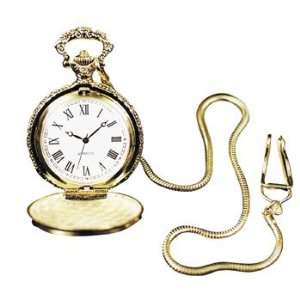 Pocket Watch With Chain   Silvertone   Costumes 