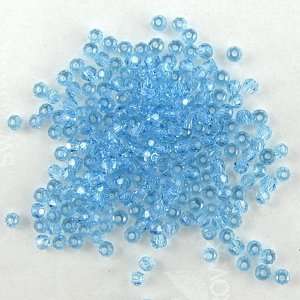  24 2mm Swarovski crystal round 5000 Aquamarine beads: Home 