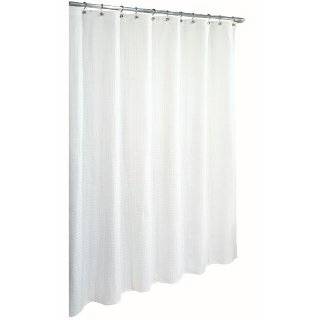  York Fabric Shower Curtain  White
