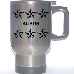  Personal Name Gift   ALISON Stainless Steel Mug (black 