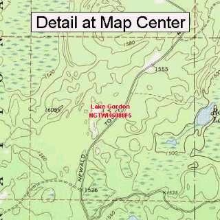  USGS Topographic Quadrangle Map   Lake Gordon, Wisconsin 