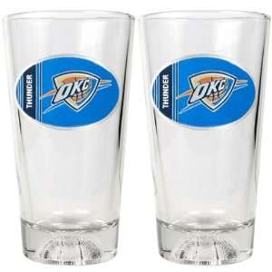  Oklahoma City Thunder Pint Ale Beer Glasses: Sports 