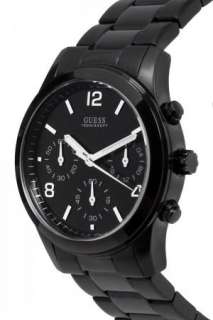 New in box GUESS U13578L2 Stainless Steel Chronograph Watch black dial 