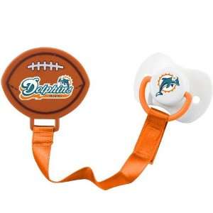  MIAMI DOLPHINS Pacifier and Clip Baby