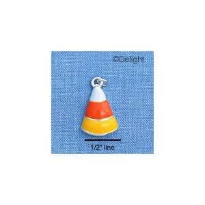   : C1787 tlf   Candy Corn   Silver Plated Charm: Arts, Crafts & Sewing