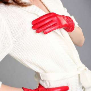   100% Womens GENUINE LAMBSKIN leather WINTER WARM gloves lined  