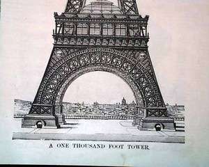   Paris France Exposition CONSTRUCTION Prints Old NYC Newspaper  