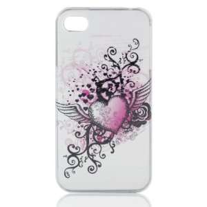   Shell for Apple iPhone 4   Grunge Heart Cell Phones & Accessories