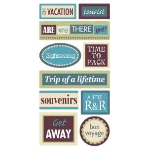   Sandylion Dimensional Stickers   Vacation Words Arts, Crafts & Sewing