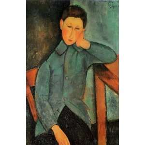  Oil Painting: The Boy: Amedeo Modigliani Hand Painted Art 