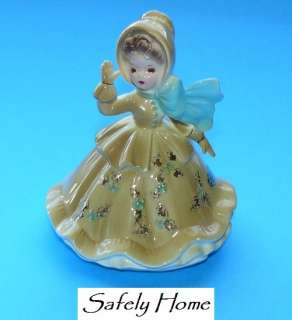 Josef Originals Girl in Bonnet Long Dress Figurine Bell  