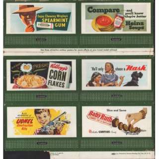Original Set of Lionel Train Cardboard Outdoor Posters   Vintage Model 