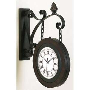  Double Sided Railway Wood Clock