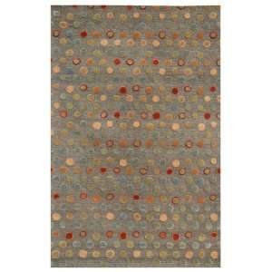   Tufted Indian Blue Collection Roundabout Design Rug