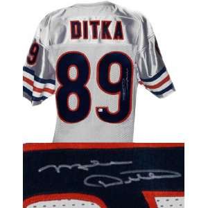 Mike Ditka Autographed White Custom Pro Style Jersey:  