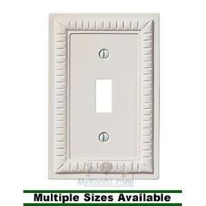 Classic materials collection hampton glazed resin switchplate in off w