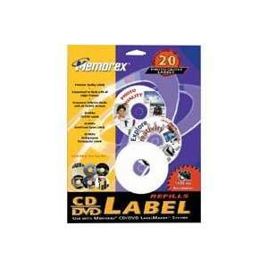  Labelmaker Glossy CD/DVD Label Refills   20 Pack 