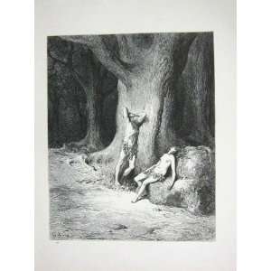   1881 Gustave Dore Paradise Lost Adam Eve Trees Nature