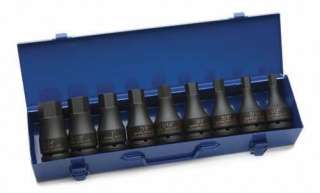   Piece 3/4 Drive, Hex Driver Impact Socket Set with Metal Box, SAE