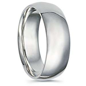 316L Stainless Steel Ring Dome Wedding Band High Polished Band Width 